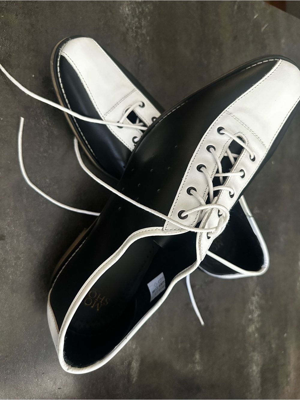 Mod Shoes Black White Bowling Shoes UK 12 EU 46 Discontinued Colorway